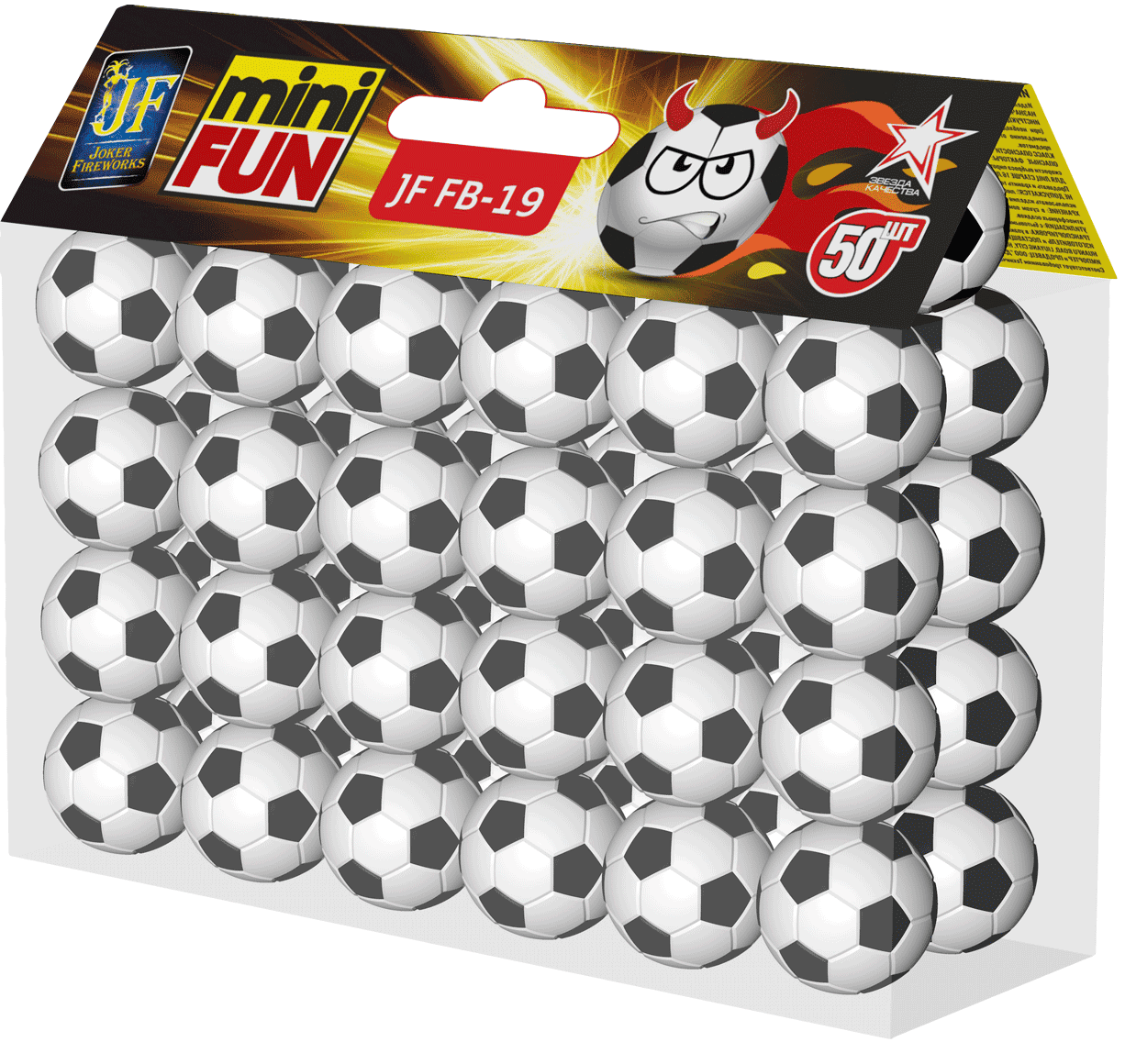 JF FB-19 Петарда «Футбольный мяч-19» (блок 50 штук)