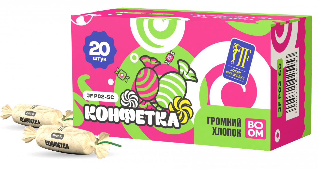 JF P02-SC Петарда «Конфетка» (блок 20 штуки)
