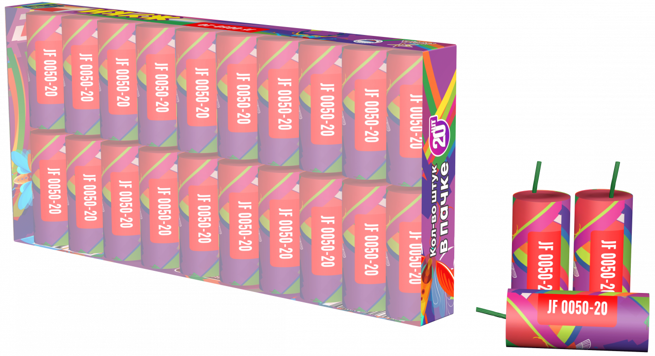 JF 0050-20 Петарда «Жуки-20» (блок 20 штук)